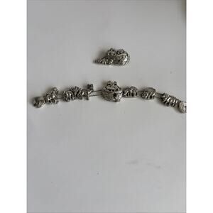Noah’s Ark 1995 BG Vintage Charm Bracelet And Pin Set